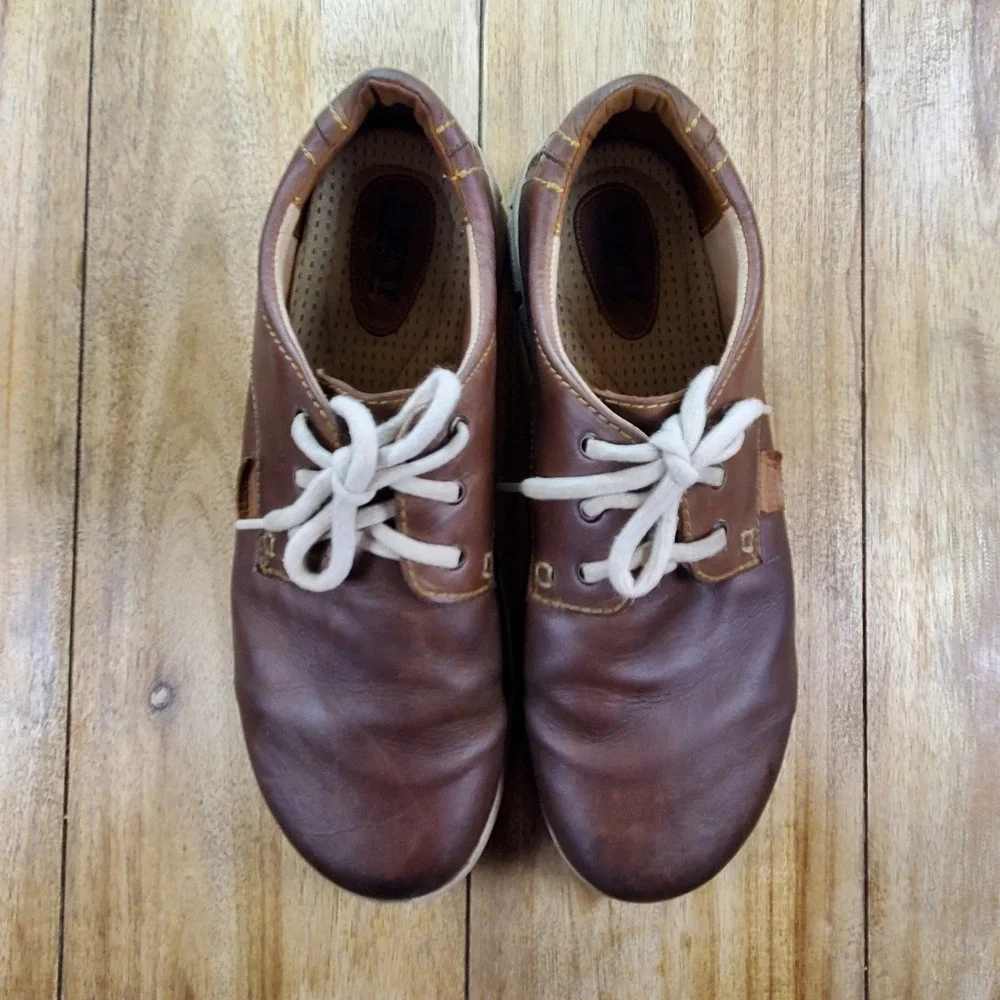 Born Oxford Shoes Mens 14 Brown Leather Handcrafted Casual Comfort H47423